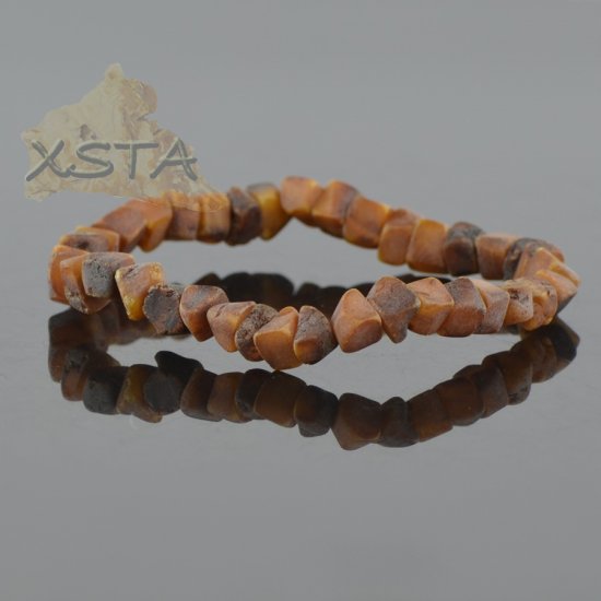 Baltic amber brown natural raw bracelet